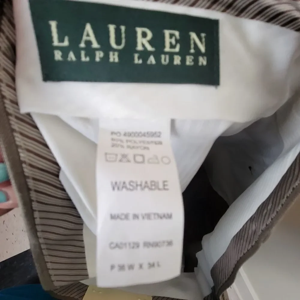 Lauren Ralph Lauren Classic-Fit Sharkskin Pleated Wrinkle Resistant Dress Pants